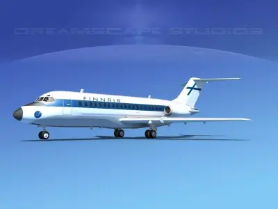 Douglas DC-9-15 Finnair 3D model