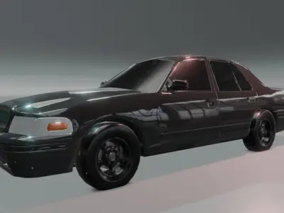 3d classic car Free low-poly 3D model