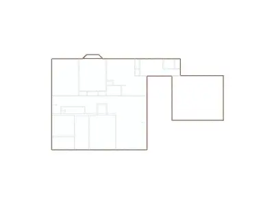 Simple Exterior Sketch by Interior - 3501-4000 SF - Xactimate 3D model