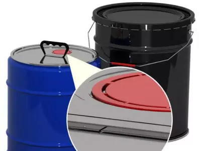 Container teflon-coated steel drums 3D model