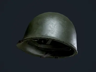 WW2 American Military Helmet Game Ready Low-poly 3D model