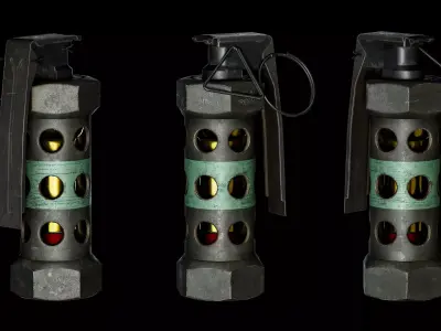 M84 Flash Grenade GAME READY Low-poly 3D model