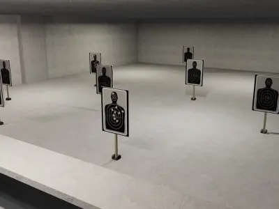 Shooting Room - Training - Tiro ao Alvo Low-poly 3D model