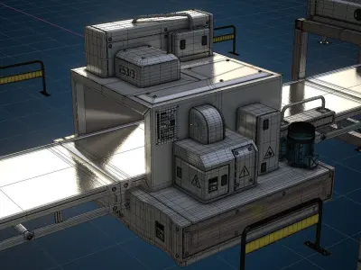 Factory equipment 3D model
