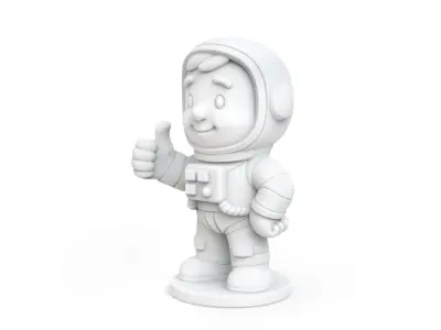 Astronaut Cartoon Character 3D Model STL Ready to Print 3D print model purchase