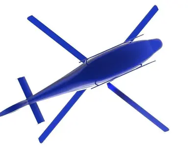 Helicopter on base EC155 3D model