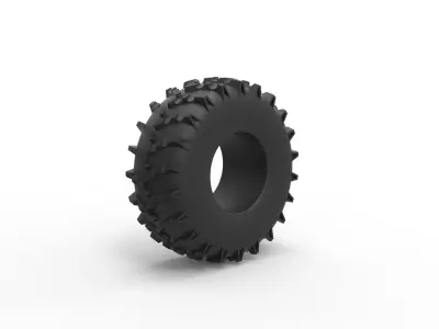 Low pressure tire 7 Scale 1 to 25 3D print model