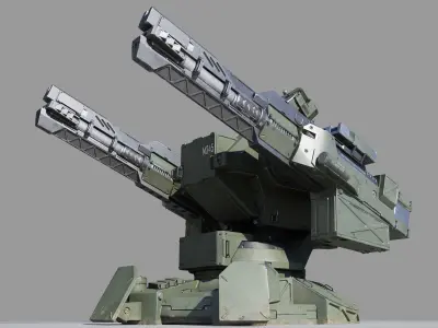 Turret textured 3D model