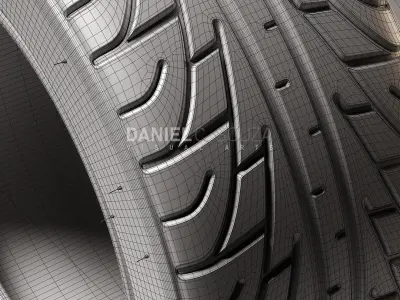 Michelin Pilot Sport GT P2L 27-68R18 High Detailed 3D model