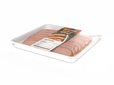 Deli sausages Cooked Turkey Breast Low-poly 3D model
