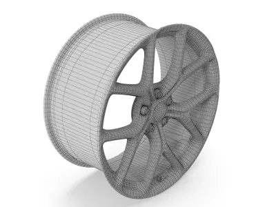 Carroll Shelby Wheel Company CS3 Wheel Gloss Gunmetal Mustang 3D model