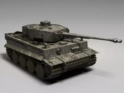 German Tiger Tank Free 3D model