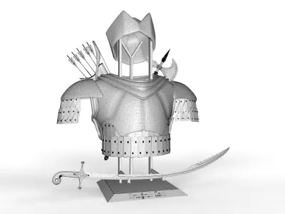 Ressurection Ertugrul Costumes 3D model