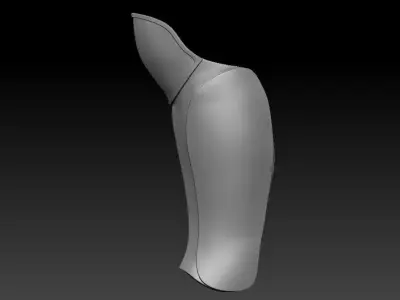 High-poly model Spartan armor legs 3D model