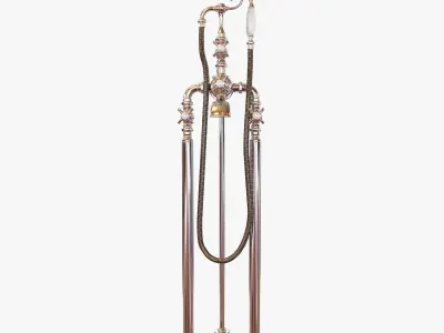Lefroy Brooks LA CHAPELLE BATH SHOWER MIXER WITH STANDPIPES 3D model