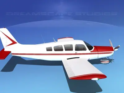 Piper Cherokee Six 300 V01 3D model