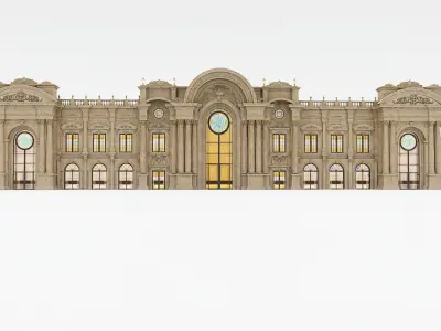 hotel building 3D model 3D model