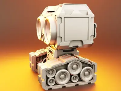 Robo-Tank 3D Print model robot with speakers 3D print model