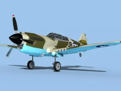Curtiss P-40N Warhawk V05 USAAF 3D model