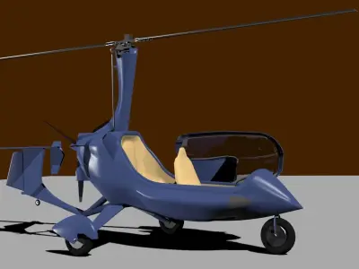 ELA Gyroplane  Low-poly 3D model