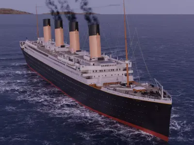 RMS Titanic Cinematic Filming Model 3D model