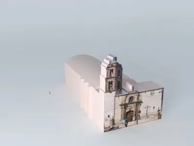 Parish of Santiago Apostol, in Mapimi, Durango. Free 3D model