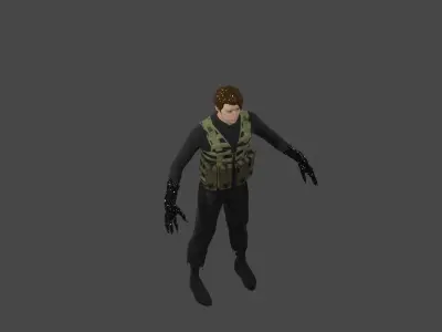 nylan military character Free 3D model