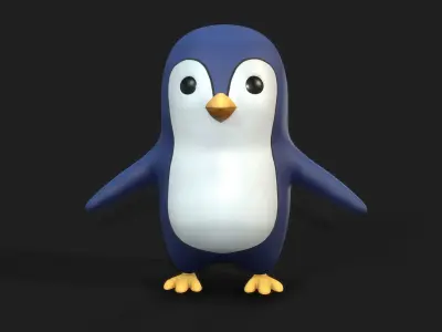 Penguin - Stylised PBR Character Low-poly 3D model