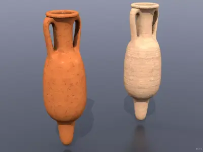 Dressel-14 type Amphora Low-poly 3D model