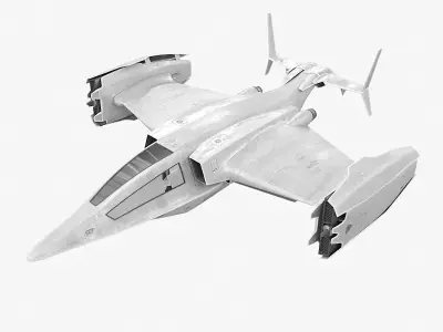 Spaceship fighter jet 3D model