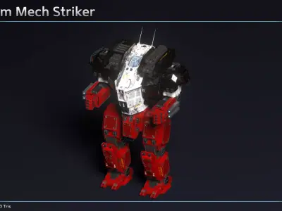 Medium Mech Striker Free low-poly 3D model
