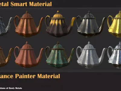 32 Metal Smart Material -  VOL22 3D model