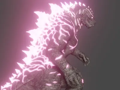 Godzilla Evolved Low-poly 3D model