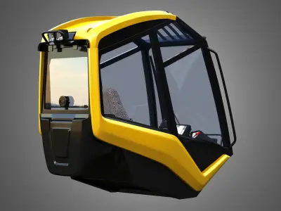 Driving Cabin - Ponsse Scorpionking Forestry 3D model