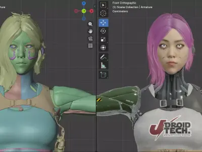 Cyber Girl 2 3D model