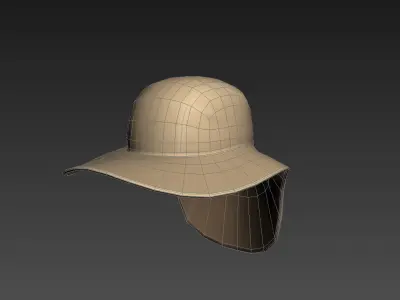 Fishing Flap Hat  3D model