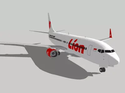 Boeing 737-800 Lion Air Low-poly 3D model