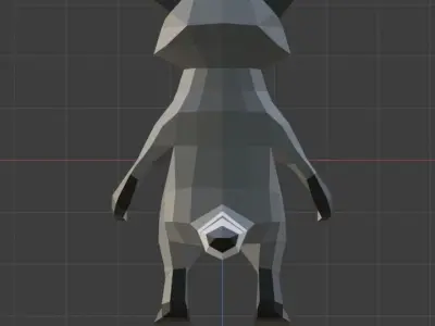 Low Poly Raccoon Free low-poly 3D model