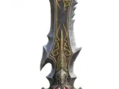 Realistic Ancient Demonic Greatsword 3D Model Low-poly 3D model