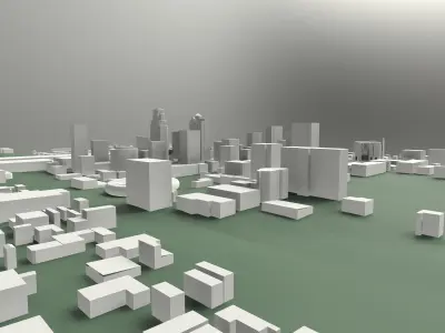 Downtown Kansas City Missouri Low-poly 3D model