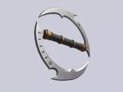 Fantasy chakram Low-poly 3D model order