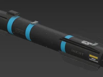 Helfire Missile Low-poly 3D model