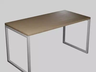Wooden table Free low-poly 3D model shop