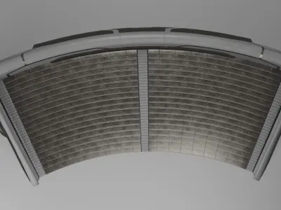 Amphitheatre radiator grille Low-poly 3D model
