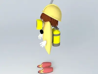 PILLOW FLUFF W/ NEW FEET 3D model
