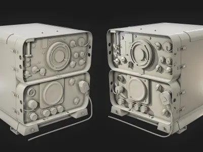 GRR-5 Radio Game Ready Asset Low-poly 3D model