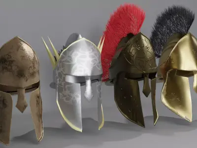 Warrior Helmet 3D Model 3D model