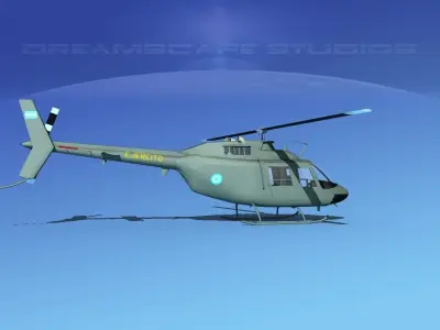 Bell OH-58B Argentina Army 3D model