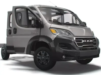 RAM Promaster Chassis Truck CrCab 3450WB HQInterior 2023 3D model