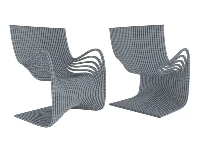 PIPO CHAIR from Piegatto Low-poly 3D model